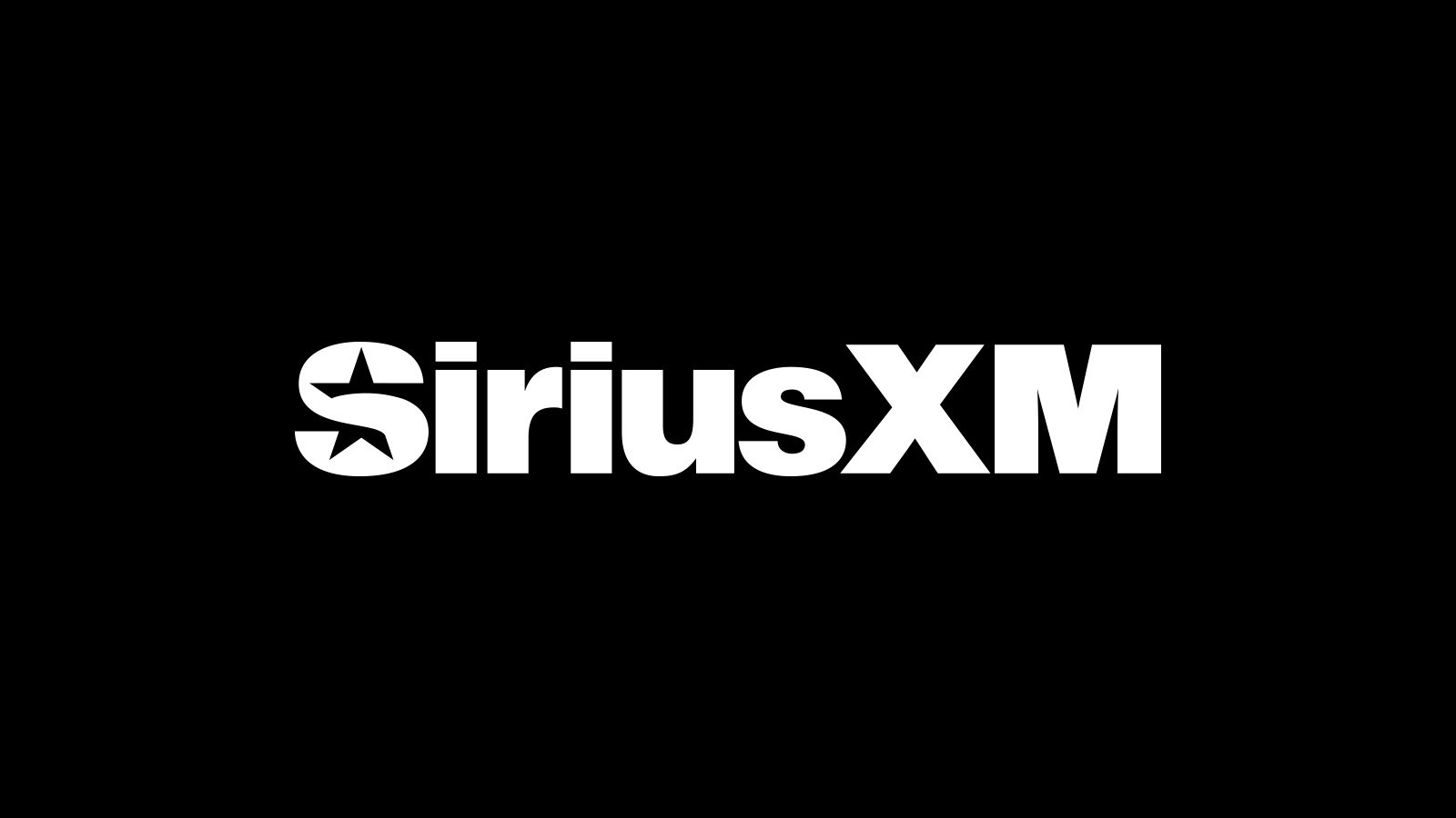 SiriusXM logo on black background