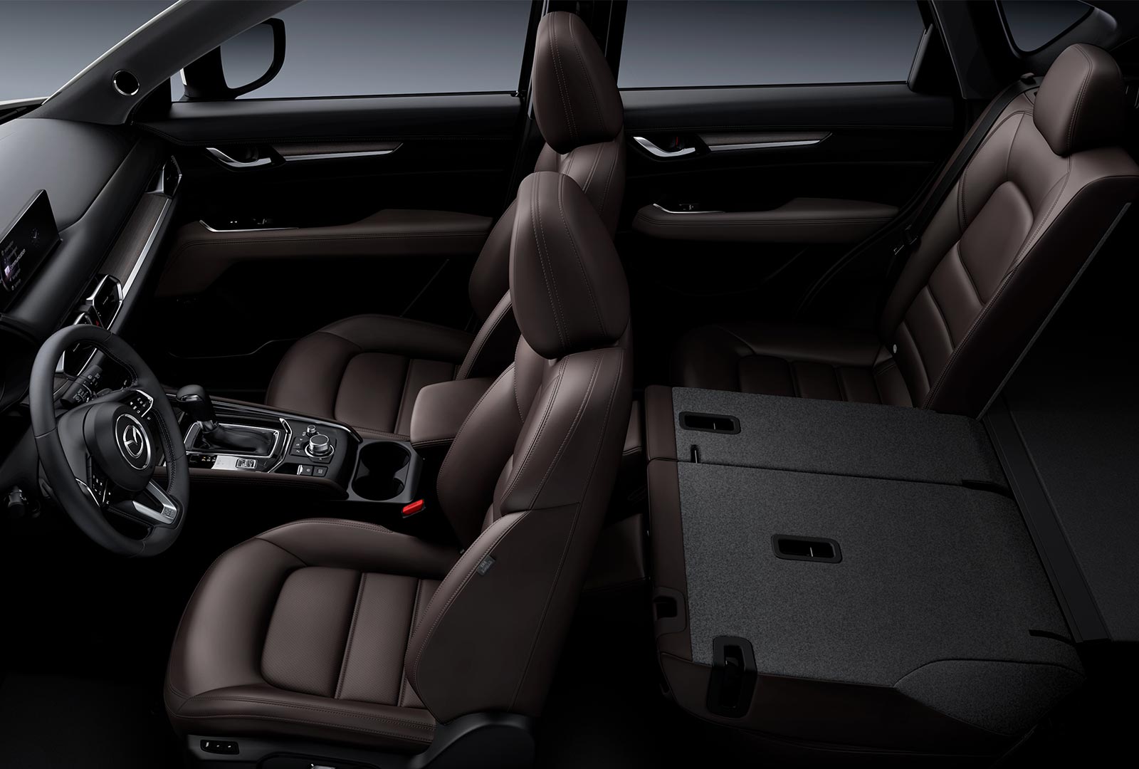 Mazda CX-5 cockpit showing seats and HMI Commander console.