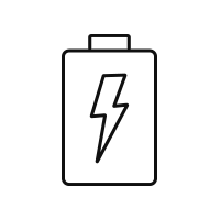 Battery and lightning bolt