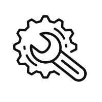 Gear and wrench icon 