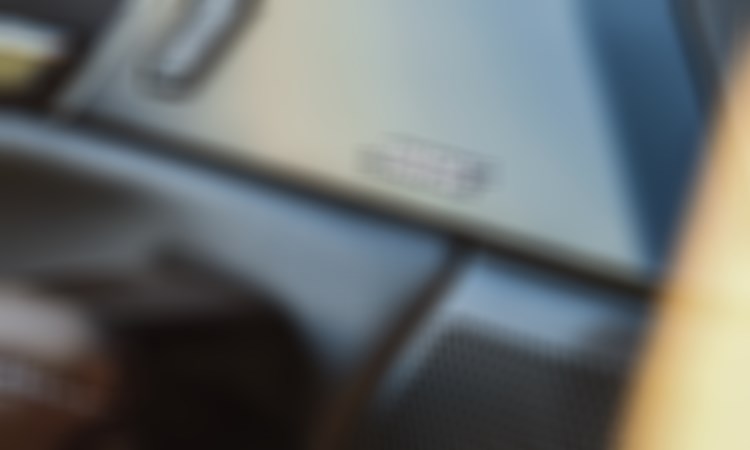 Le logo Bose encastré dans la porte côté conducteur, au-dessus du haut-parleur. 