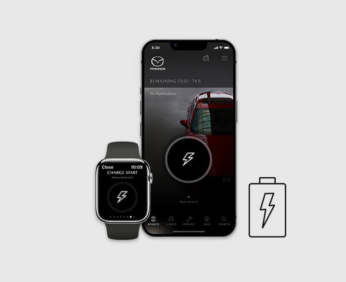 A smartphone, smartwatch and battery illustration all display a lightning bolt icon.